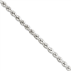 Sterling Silver Hollow Rope Chain