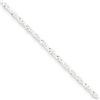 Sterling Silver 1.3mm Singapore Chain Anklet