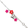 Sterling Silver Adjustable Enameled Baby ID Charm Bracelet