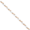 Sterling Silver 2.5mm Rose Vermeil Rope Chain