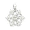 Sterling Silver Enameled Snowflake Charm