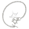 Sterling Silver Fancy Stars Bracelet