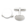 Sterling Silver Circle Cuff Links