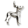 Sterling Silver Antiqued Dog Charm