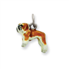 Sterling Silver Enameled Small Bulldog Charm