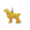 Sterling Silver Enameled Small Cocker Spaniel Charm