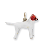 Sterling Silver Enameled Jack Russell Charm