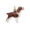Sterling Silver Enameled English Springer Spaniel Charm