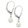 Sterling Silver White Cultured Pearl Earrings