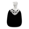 Sterling Silver Black Onyx Pendant
