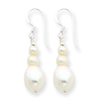 Sterling Silver White Freshwater Cultured Pearl Earrings