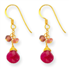 Sterling Silver & Vermeil Ruby Earrings