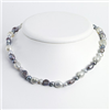 Sterling Silver White & Grey Cultured Pearl Necklace chain