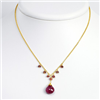 Sterling Silver & Vermeil Ruby Necklace chain