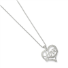 Sterling Silver Diamond Love Necklace chain