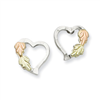 Sterling Silver & 12K Heart Post Earrings