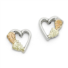 Sterling Silver & 12K Small Heart Post Earrings