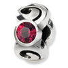 Sterling Silver Reflections July Swavorski Crystal Birthstone Bead
