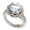 Sterling Silver Fancy CZ Ring