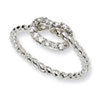 Sterling Silver CZ Knot Ring