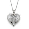 Sterling Silver CZ Labor of Love 18in Necklace