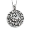 Sterling Silver Antiqued Animal Friends-Dog 18in Necklace