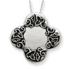 Sterling Silver Antiqued Dieters Cross 18in Necklace
