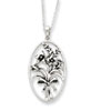 Sterling Silver Antiqued I Celebrate The Day You Were Born 18in Necklace