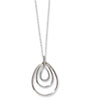 Sterling Silver Diamond Mystique 18in Triple Teardrop Necklace