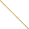 14k 1.75mm D/C Rope with Lobster Clasp Chain