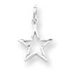 10k Diamond-cut Flat Back Star Charm