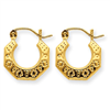 10k Polished Hollow Classic Earrings