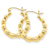 10k Polished Hollow Classic Earrings