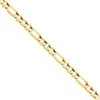 14k 6.75mm Concave Open Figaro Chain anklet