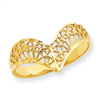 14k Diamond-Cut Filigree Ring