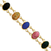 14k  7 Stone Scarab Bracelet