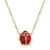 14k  Enameled Ladybug Necklace