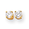 14k 4mm Cubic Zirconia Earrings