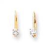 14k leverback earring
