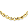 14k 18in 5mm Polished Fancy Rolo Link Necklace chain
