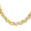 14k 18in 6.25mm Polished Fancy Rolo Link Necklace chain