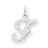 Sterling Silver Stamped Initial F