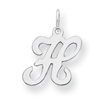 Sterling Silver Stamped Initial H