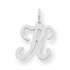 Sterling Silver Stamped Initial K