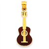 14k Enameled Guitar Pendant