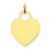 14k Medium Engraveable Heart Charm