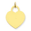 14k Large Engraveable Heart Charm