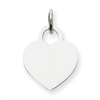 14k White Gold Small Engraveable Heart