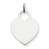 14k White Gold Medium Engraveable Heart