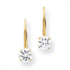 14k 5mm Moissanite Lever Back Earring